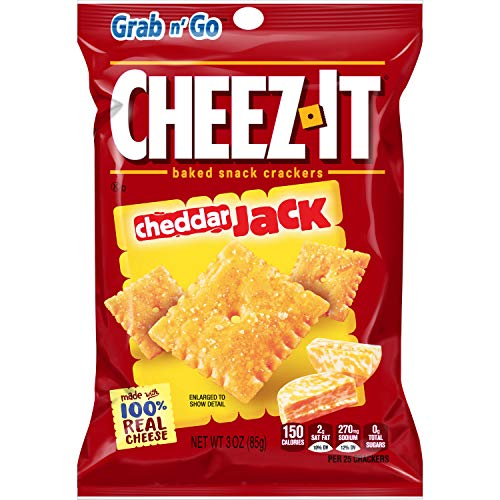 Cheez-It Baked Snack Cheese Crackers, Cheddar Jack, Single Serve
