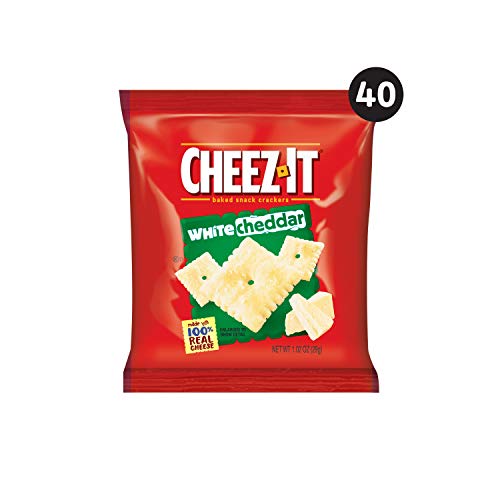 Cheez-It, Baked Snack Cheese Crackers, White Cheddar, Made With