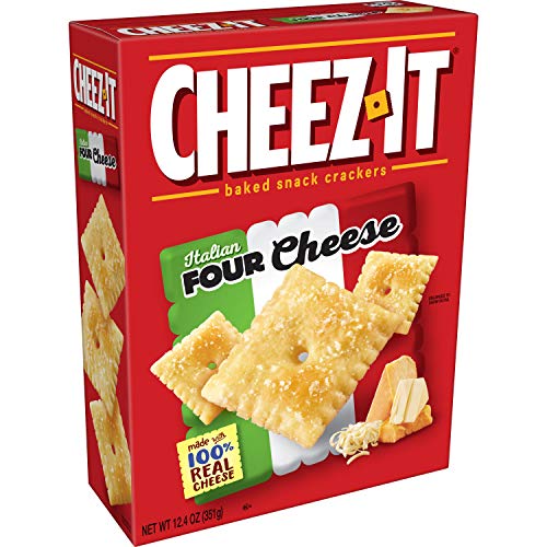 Cheez-It Baked Snack Cheese Crackers, Italian Four Cheese, 12.4