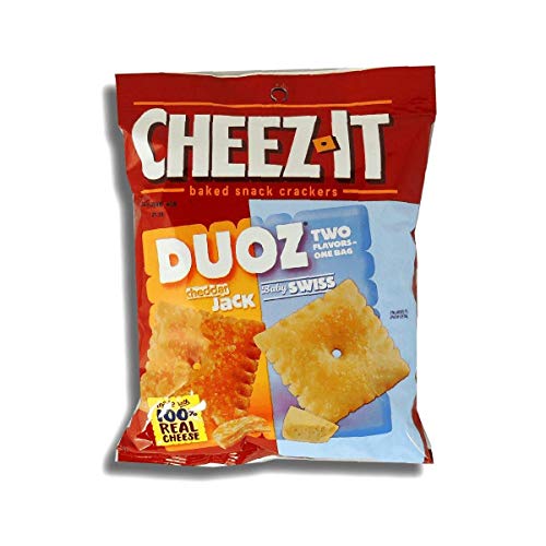 Cheez It Duoz Cheddar Jack And Baby Swiss Cracker, 4.3 Ounce --