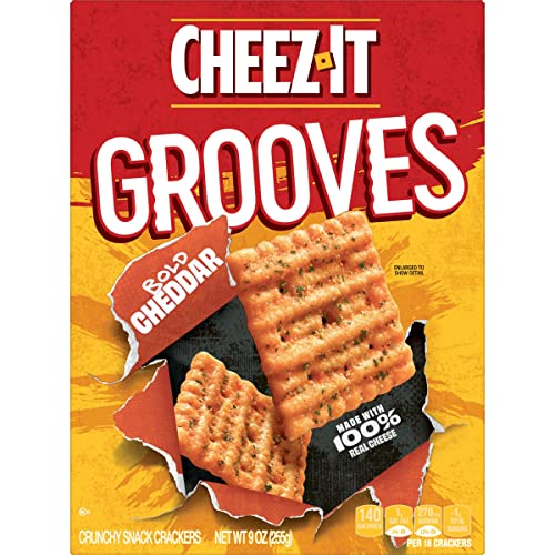 Cheez-It Grooves Cheese Crackers, Crunchy Snack Crackers, Lunch ...