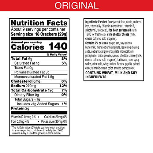 Cheez-It Grooves Cheese Crackers, Crunchy Snack Crackers, Lunch ...