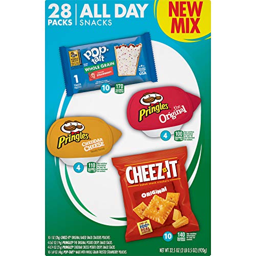 Cheez-It Kelloggs All Day Snacks, Variety Pack, Grab N Go, 32