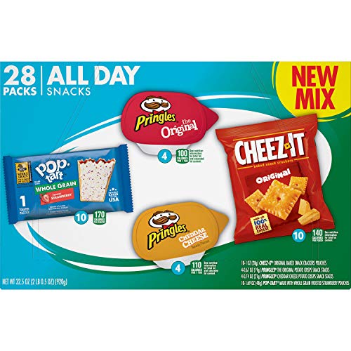 Cheez-It Kelloggs All Day Snacks, Variety Pack, Grab N Go, 32