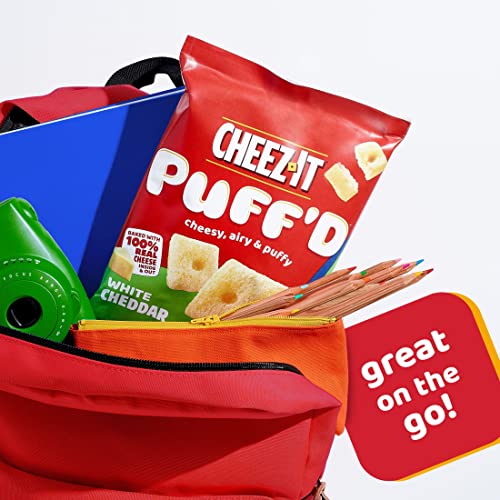 Cheez-It Puffd Cheesy Baked Snacks, Puffed Snack Crackers, Kids...