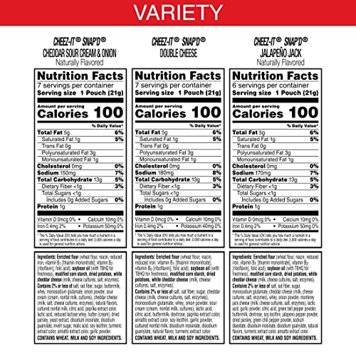 Cheez-It Snapd Cheese Cracker Chips, Thin Crisps, Lunch Snacks,...