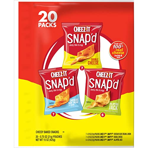 Cheez-It Snapd Cheese Cracker Chips, Thin Crisps, Lunch Snacks,...