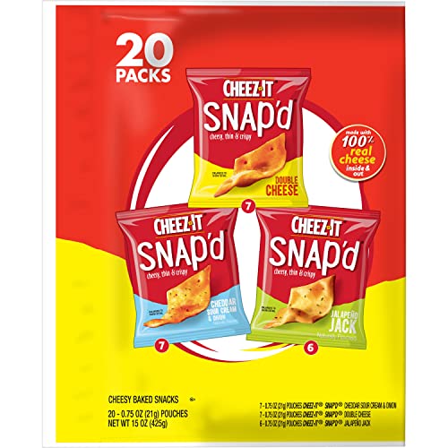 Cheez-It Snapd Cheese Cracker Chips, Thin Crisps, Lunch Snacks,...