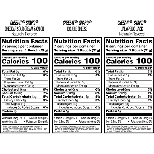 Cheez-It Snapd Cheese Cracker Chips, Thin Crisps, Lunch Snacks,...