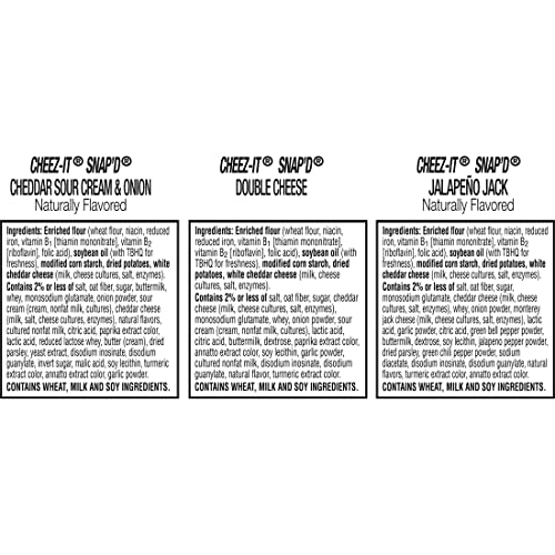 Cheez-It Snapd Cheese Cracker Chips, Thin Crisps, Lunch Snacks,...