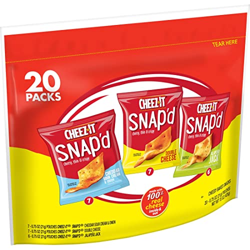 Cheez-It Snapd Cheese Cracker Chips, Thin Crisps, Lunch Snacks,...