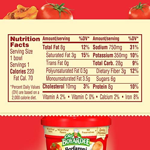 Chef Boyardee Beefaroni Pasta, 7.5 Oz. Pack Of 12