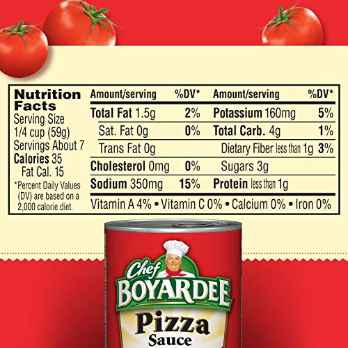 Chef Boyardee Pizza Sauce With Cheese, 15 Oz, 12 Pack