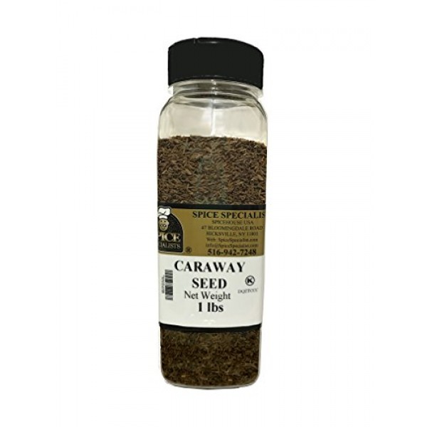 Spice Specialist Caraway Seeds Whole 1 Pound in Plastic Container