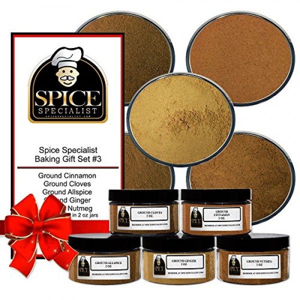 Spice Specialists Baking Spices Gift Set #3 - Contains 5-4 Ounc