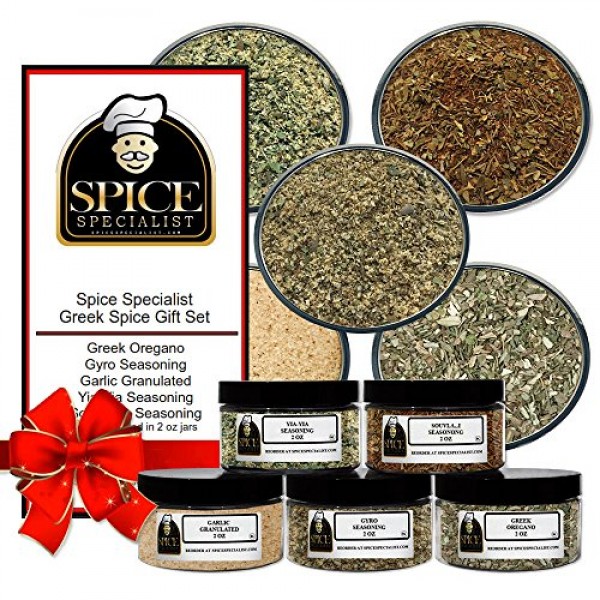 Spice Specialists Greek Spices Gift Se - Contains Five 4Oz. Jar