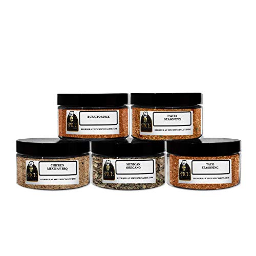 Spice Specialists Mexican Spice Gift Set- Contain Five 4Oz Jars