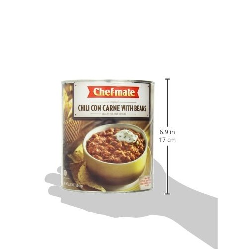 Chef-Mate Beef Chili, Canned Beans With Meat, 6 Lb 11 Oz #10 Ca