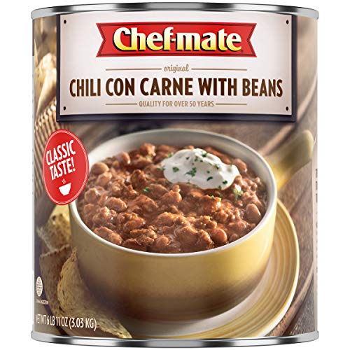Chef-Mate Beef Chili, Canned Beans With Meat, 6 Lb 11 Oz #10 Ca