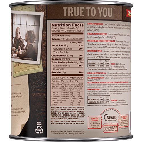 Chef-Mate Corned Beef Hash, Canned Food And Canned Meat, 6 Lb 11