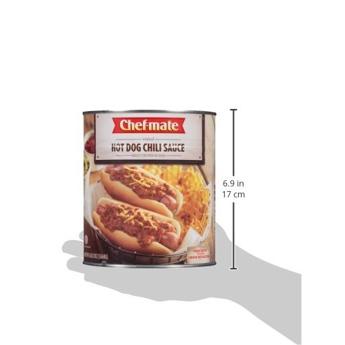 Chef-Mate Hot Dog Canned Chili Sauce With Meat, Ready To Eat, 6