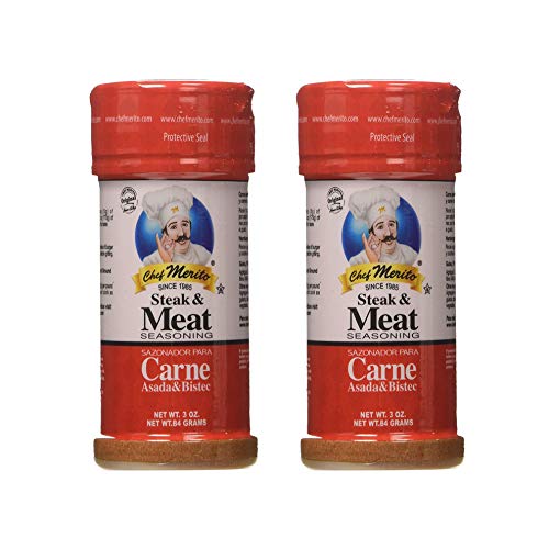 Chef Merito Carne Asada Meat Seasoning, 3 Ounce Pack Of 2