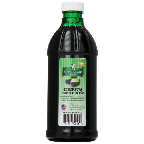 Chef-O-Van Food Coloring, Green, 16 Ounce