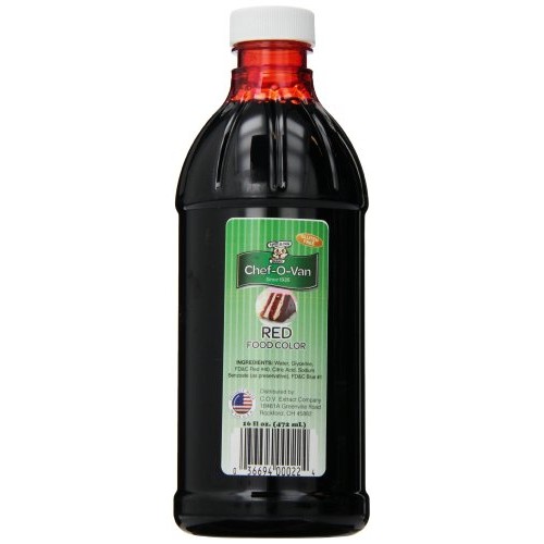 Chef O Van Red Food Coloring, 16 Oz