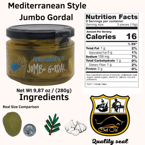 Olivia Olives Gourmet Gift Basket .5 Premium Jumbo Olives Variet