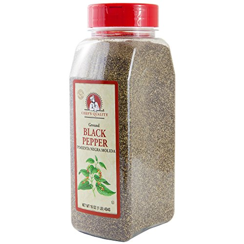 Black Pepper Ground Powder - Chefs Quality 1 Lb 16Oz | Best Fo