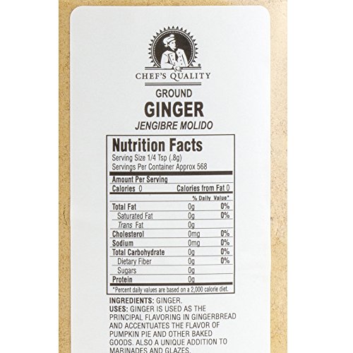 Ground Ginger Roots Powder 1 Pound 16 Oz - Chef Quality | For