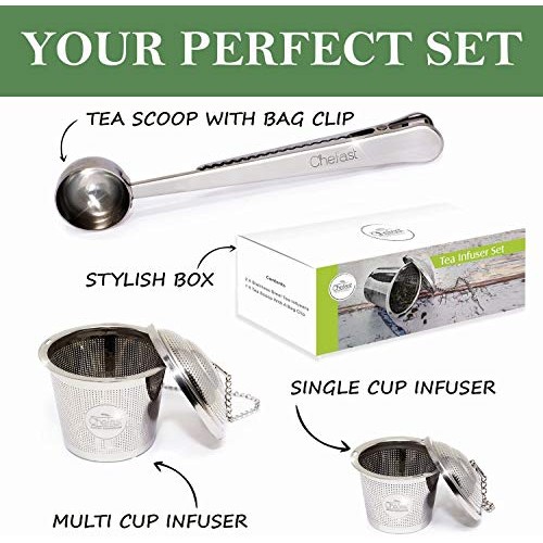Chefast Tea Infuser Set 1+1 Pack - Combo Kit Of Single Cup And