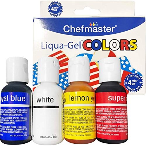 Chefmaster: 4Th Of July Liqua-Gel Food Color Kit - 4-Pack - 2.8O