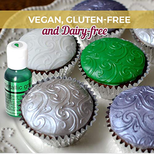 Chefmaster Airbrush Color Set, 6-Pack Metallic Airbrush Food Col