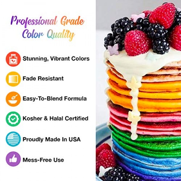 Chefmaster - Liqua-Gel Food Coloring - Fade Resistant Food Color