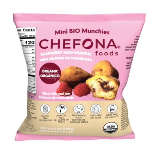 Chefona Foods Organic Filled Mini Muffins - Raspberry Gluten Fre... Chefona Foods Organic Filled Mini Muffins - Raspberry Gluten Fre...