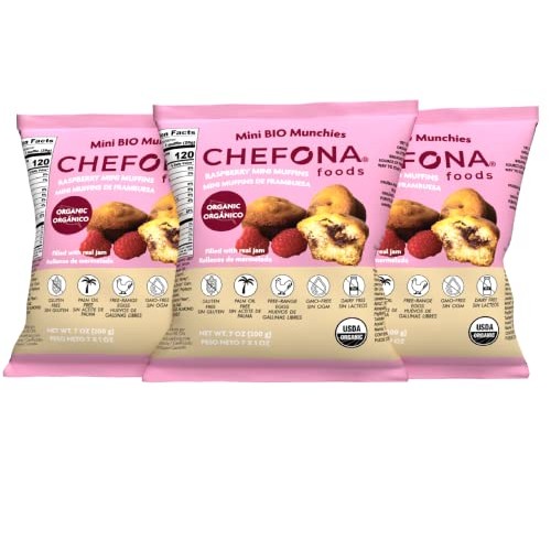 Chefona Foods Organic Filled Mini Muffins - Raspberry Gluten Fre... Chefona Foods Organic Filled Mini Muffins - Raspberry Gluten Fre...