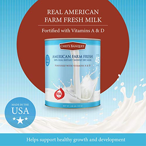 American Farm Fresh Fortified Instant Nonfat Dry Milk 45 Servin