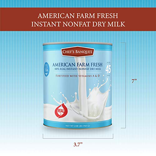 American Farm Fresh Fortified Instant Nonfat Dry Milk 45 Servin