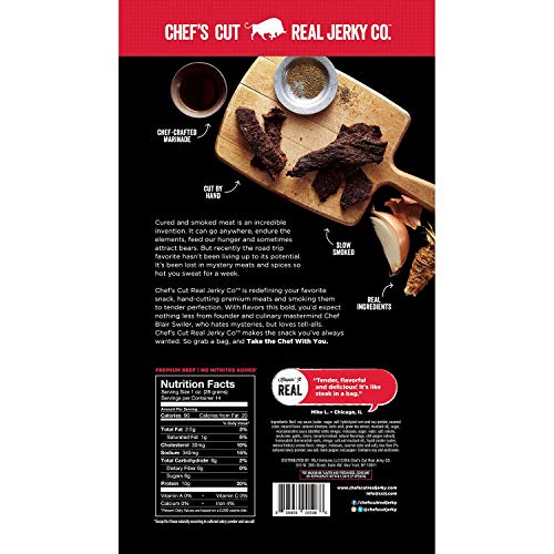 Chefs Cut Real Smoked Beef Original Recipe Jerky, 14 Ounce