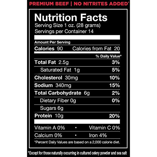 Chefs Cut Real Smoked Beef Original Recipe Jerky, 14 Ounce