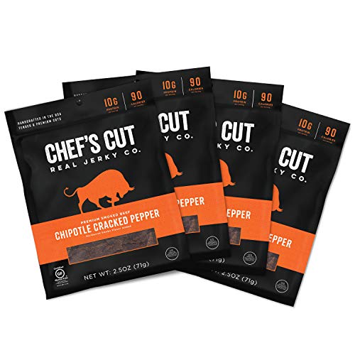 Chefs Cut Real Steak Chipotle Cracked Pepper Jerky, 2.5 Ounce