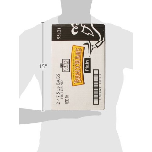 Chefs Finest Bread Crumbs, Fine Grind, Plain, 7.5 Pound