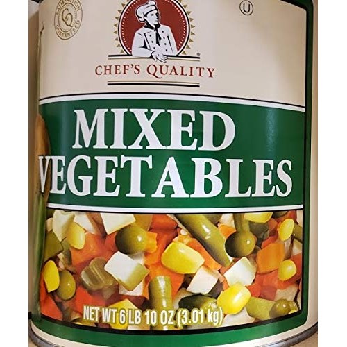 Chefs Quality Canned Mixed Vegetables 3.01Kg - 6Lb 10Oz Kosher