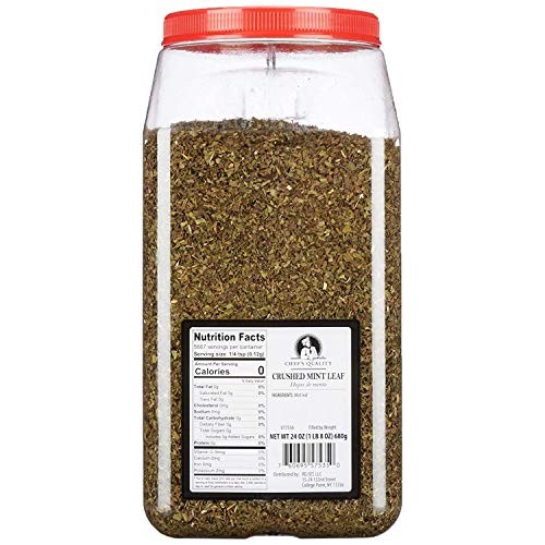 Chefs Quality Crushed Mint Leaves 24 Oz
