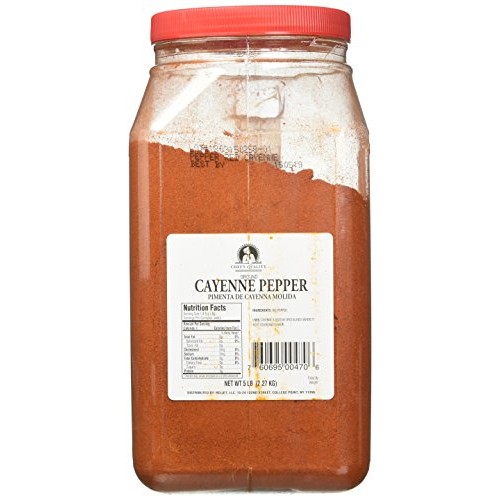 Chefs Quality Ground Cayenne Pepper Jug, 5 Pound