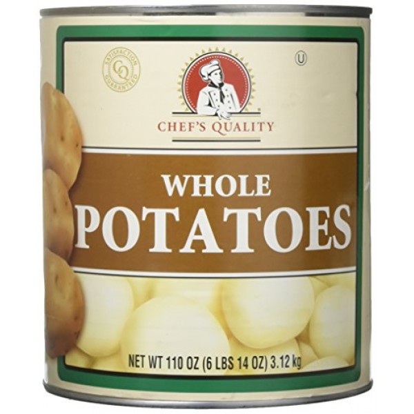 Chefs Quality Whole White Potato No. 10, 110 Ounce