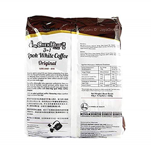 2 Packs Chek Hup 3 In 1 Ipoh White Coffee - Original Imported Fr