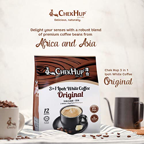 Malaysia Chek Hup 3 In 1 Ipoh White Coffee- Original 12 Sachets