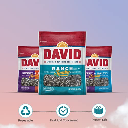 David Sunflower Seeds Variety 11Pack of Flavored Sunflower 5.25 ...